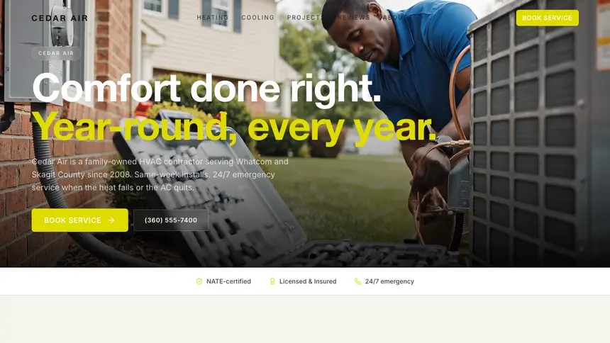 HVAC Soft Editorial demo website thumbnail
