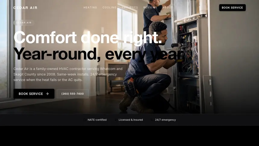 HVAC Expressive Modern demo website thumbnail