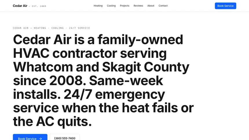 HVAC Enterprise Classic demo website thumbnail