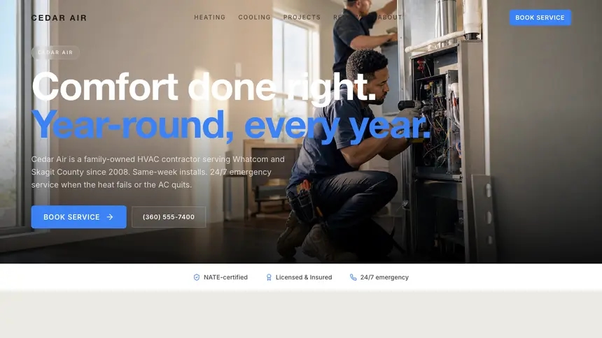 HVAC Soft Inviting demo website thumbnail
