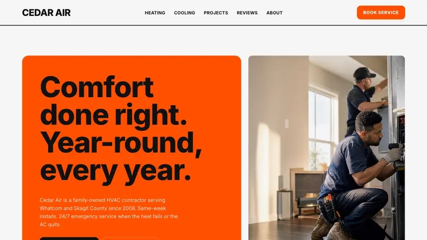 HVAC Bold Motion demo website thumbnail