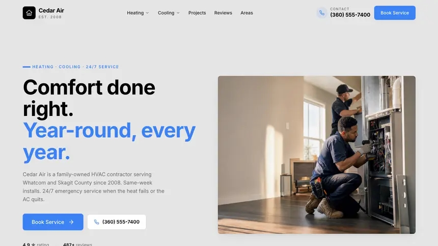 HVAC Friendly Minimal demo website thumbnail