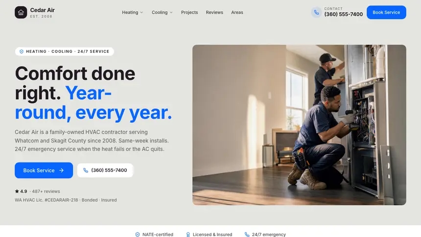 HVAC Visual Discovery demo website thumbnail