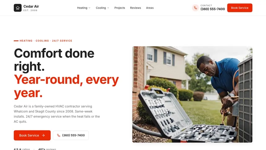 HVAC Technical Clean demo website thumbnail