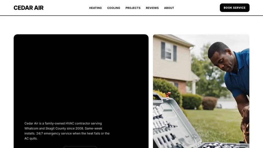 HVAC Bold Utility demo website thumbnail