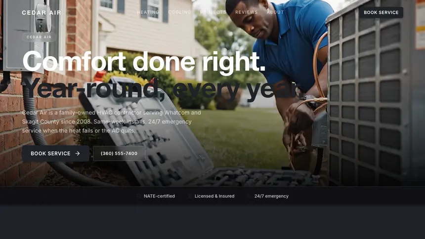 HVAC Stark Minimal demo website thumbnail