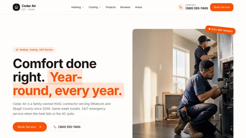 HVAC Connected Workflow demo website thumbnail