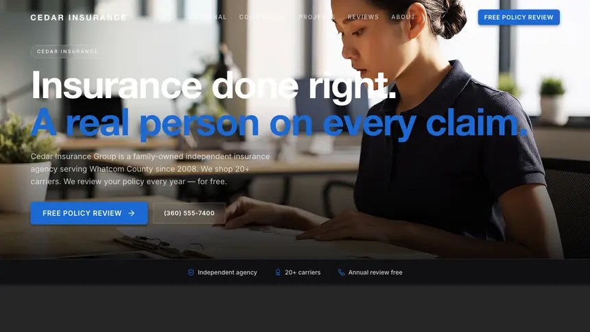 Insurance Precision Classic demo website thumbnail