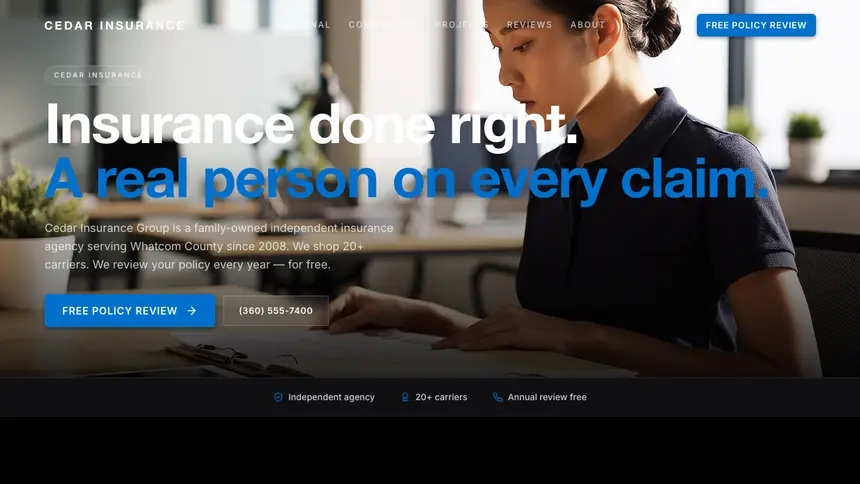 Insurance Luxury Statement demo website thumbnail