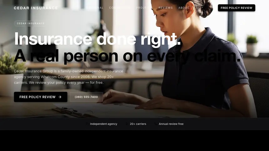 Insurance Expressive Modern demo website thumbnail