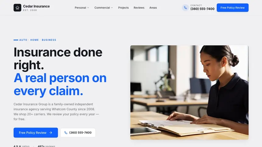 Insurance Technical Trust demo website thumbnail