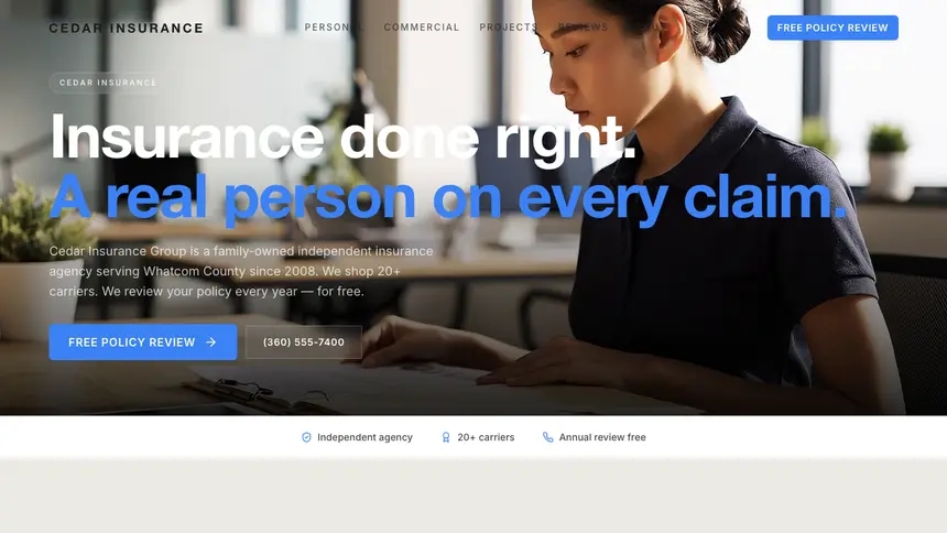 Insurance Soft Inviting demo website thumbnail