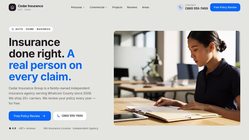 Insurance Visual Discovery demo website thumbnail