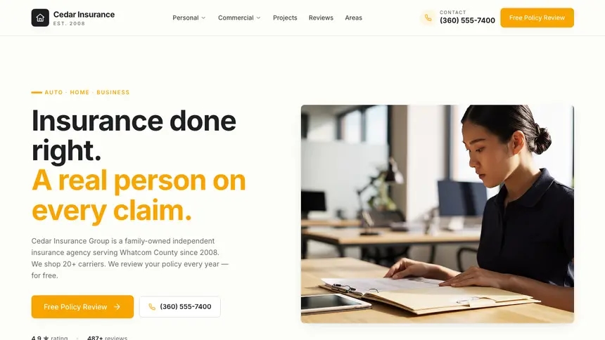 Insurance Playful Product demo website thumbnail