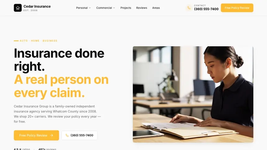 Insurance Crisp Utility demo website thumbnail