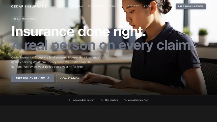 Insurance Creative Studio demo website thumbnail