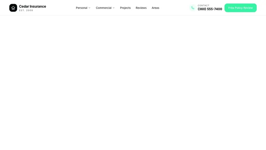 Insurance Commerce Ready demo website thumbnail