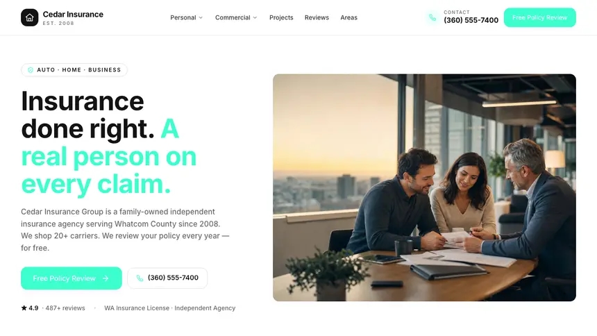 Insurance Editorial Media demo website thumbnail