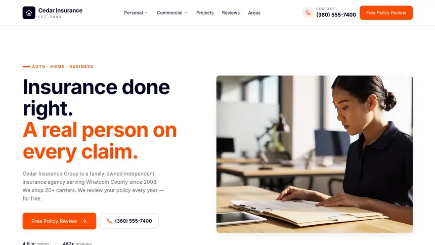 Insurance Collaborative Tech demo website thumbnail