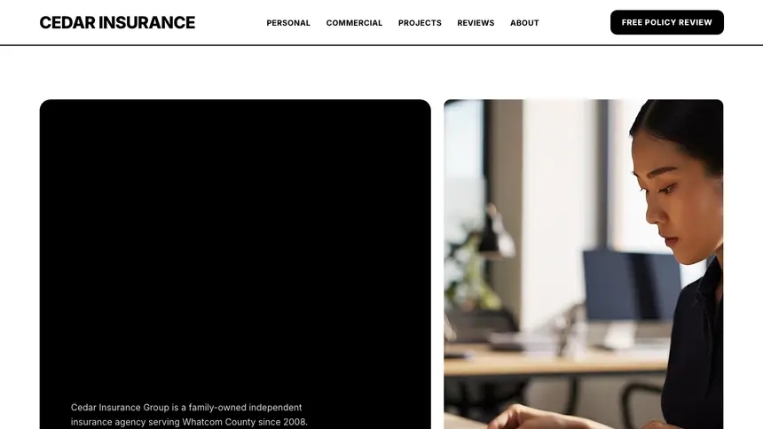 Insurance Bold Utility demo website thumbnail