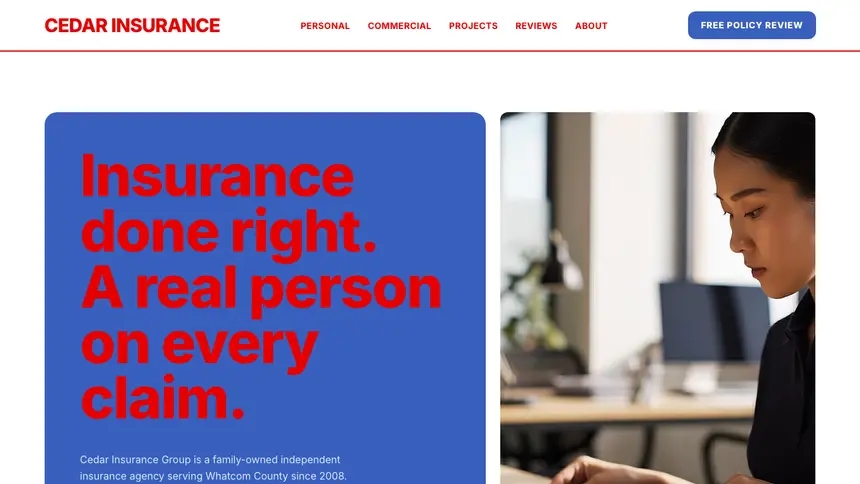 Insurance Confident Telecom demo website thumbnail
