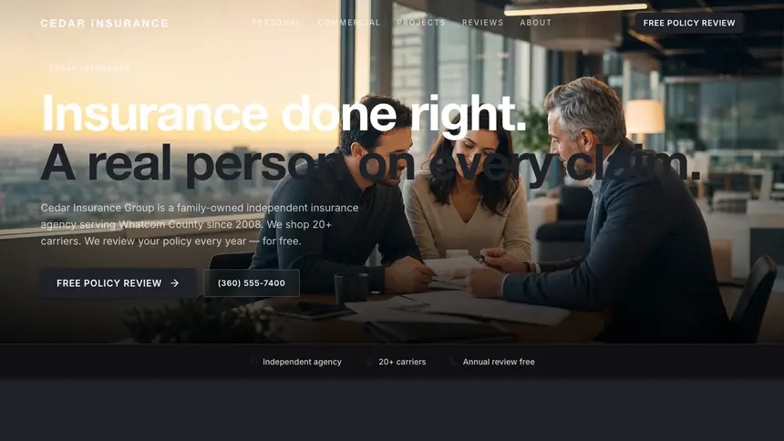 Insurance Stark Minimal demo website thumbnail