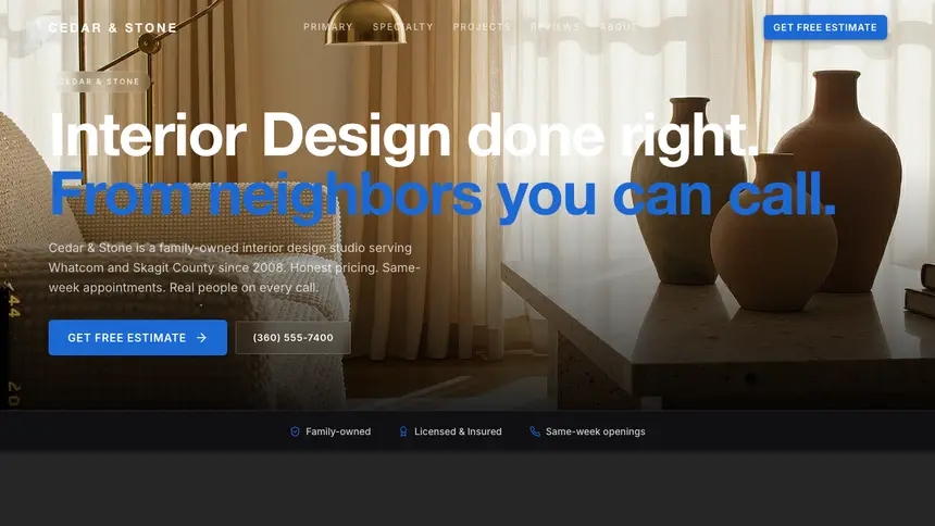 Interior Design Precision Classic demo website thumbnail