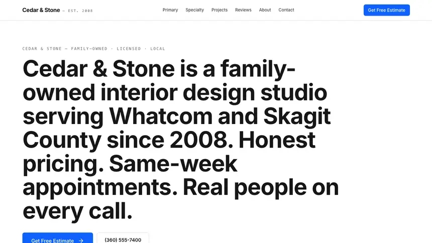 Interior Design Enterprise Classic demo website thumbnail
