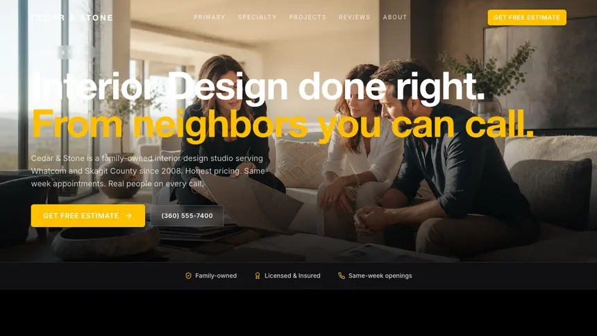 Interior Design High Impact demo website thumbnail