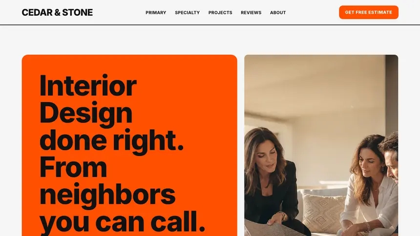 Interior Design Bold Motion demo website thumbnail