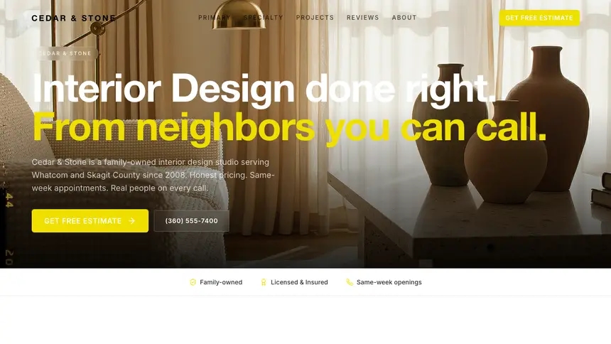 Interior Design Modern European demo website thumbnail