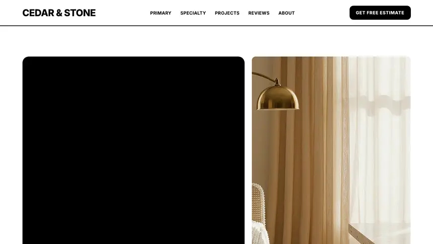 Interior Design Bold Utility demo website thumbnail