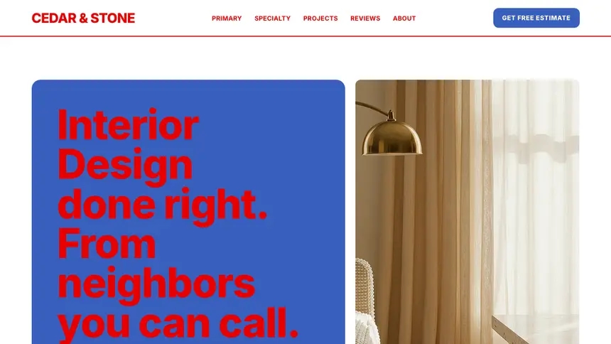 Interior Design Confident Telecom demo website thumbnail
