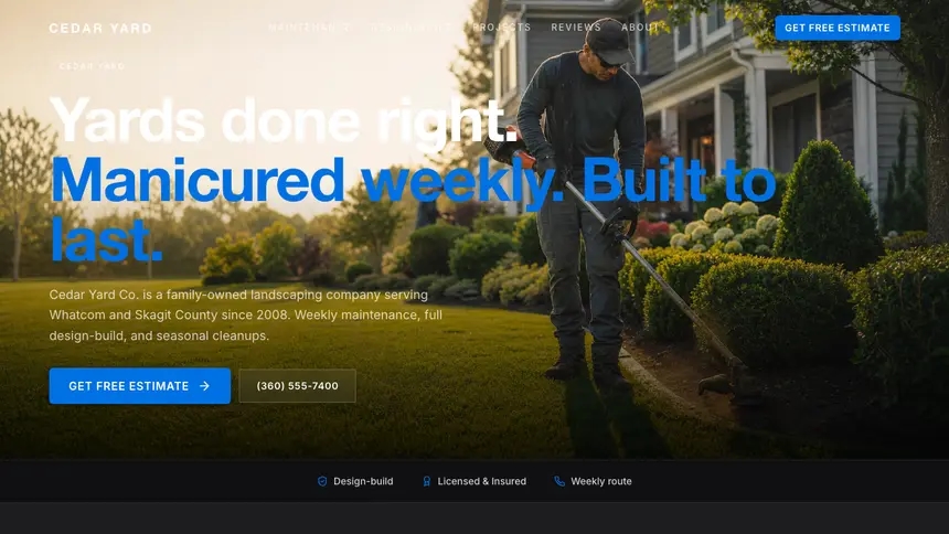 Landscaping Minimal Premium demo website thumbnail