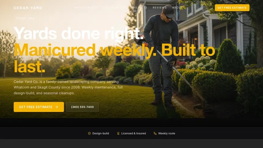 Landscaping Performance Accent demo website thumbnail