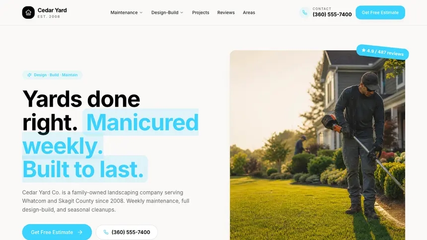 Landscaping Crafted Neutral demo website thumbnail