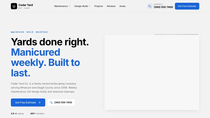 Landscaping Calm Professional demo website thumbnail