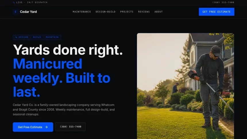Landscaping Trusted Finance demo website thumbnail