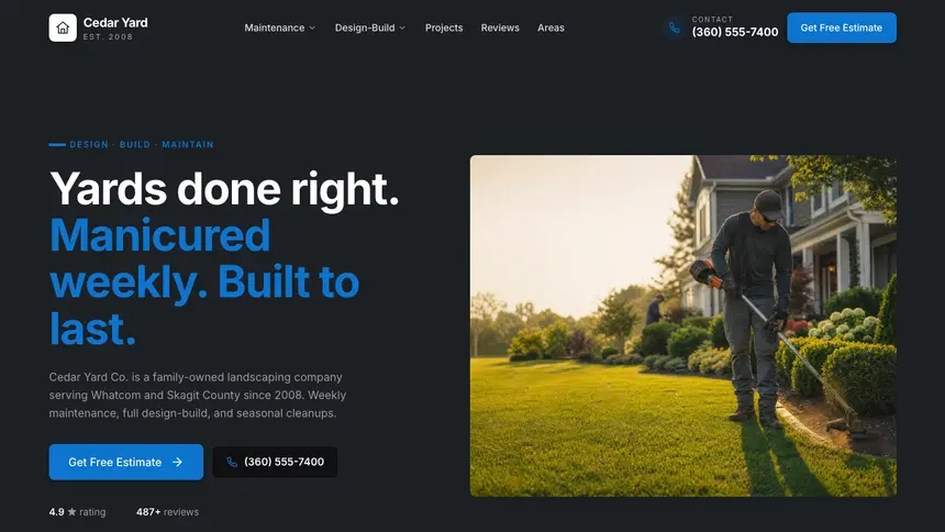 Landscaping Friendly App demo website thumbnail