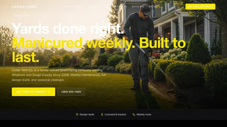 Landscaping Bold Performance demo website thumbnail