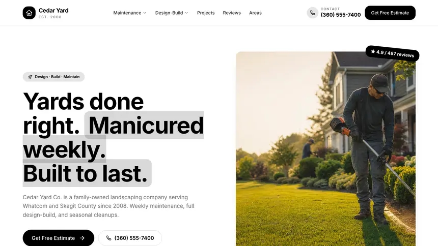 Landscaping Playful Creative demo website thumbnail