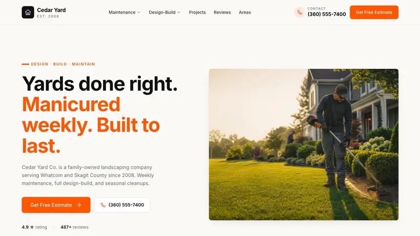 Landscaping Approachable Support demo website thumbnail