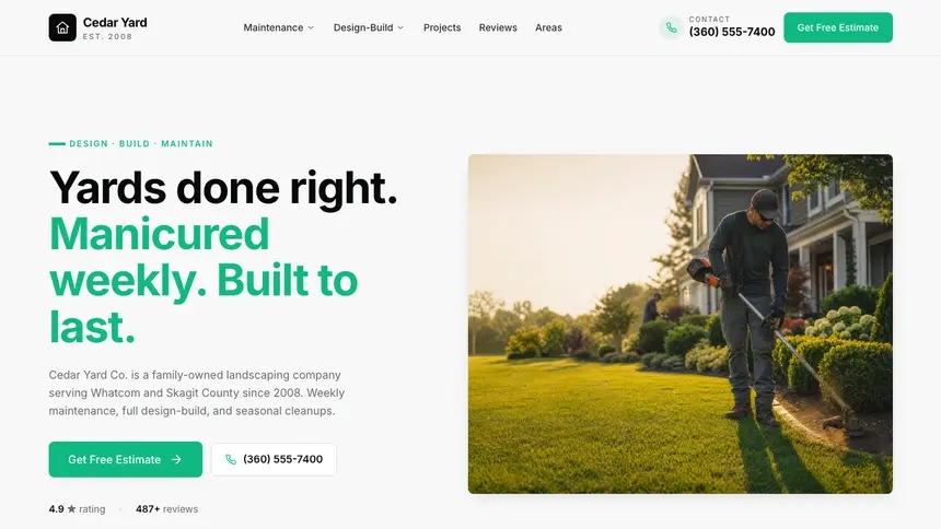 Landscaping Sleek Minimal demo website thumbnail