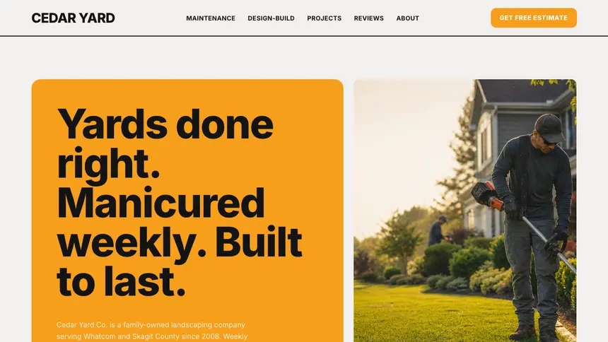 Landscaping Confident Brand demo website thumbnail