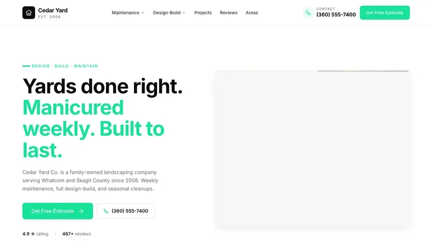 Landscaping Bright Docs demo website thumbnail