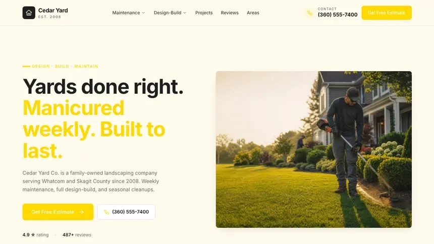 Landscaping Refined Tech demo website thumbnail