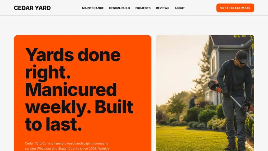 Landscaping Bold Motion demo website thumbnail