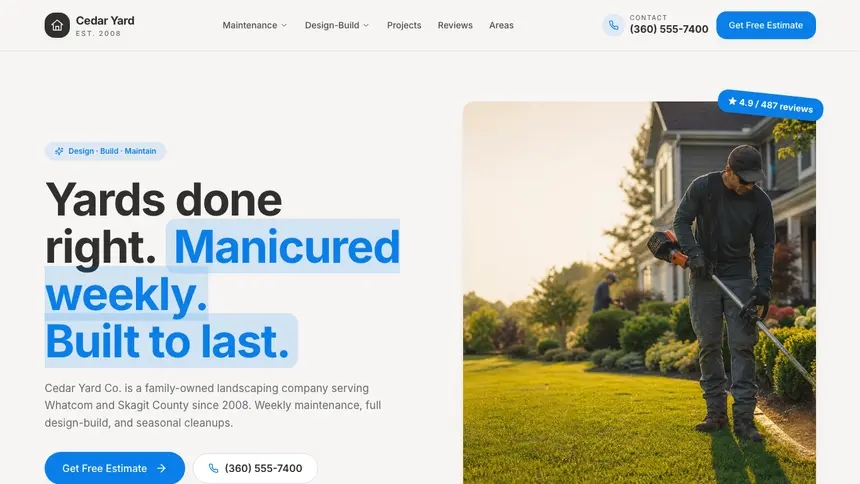 Landscaping Clean Editorial demo website thumbnail