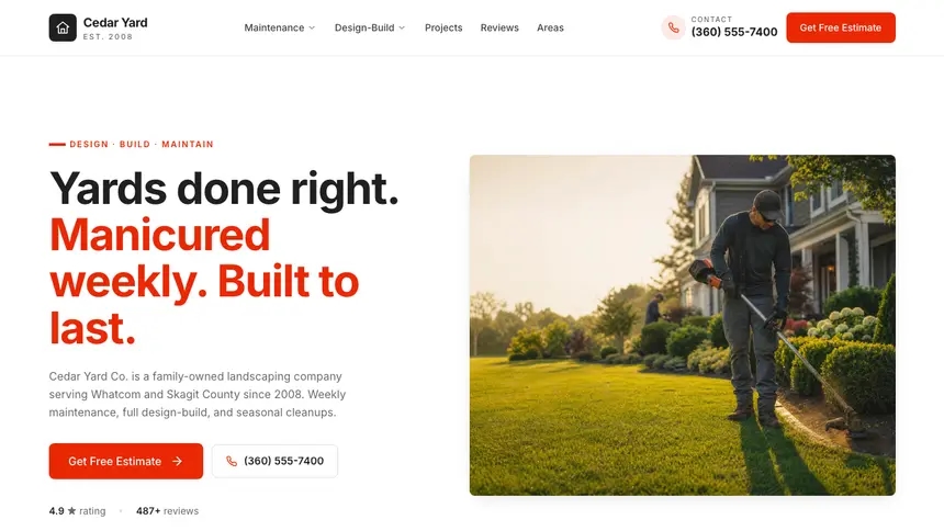 Landscaping Technical Clean demo website thumbnail