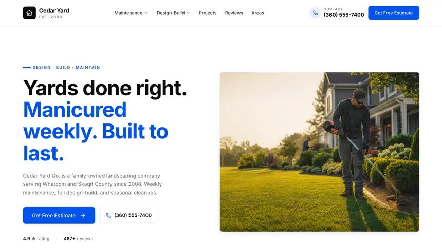 Landscaping Editorial Content demo website thumbnail